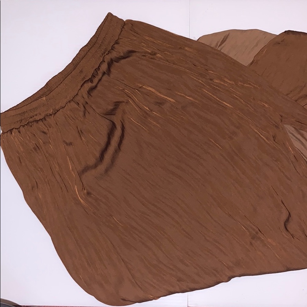 Copper maxi skirt